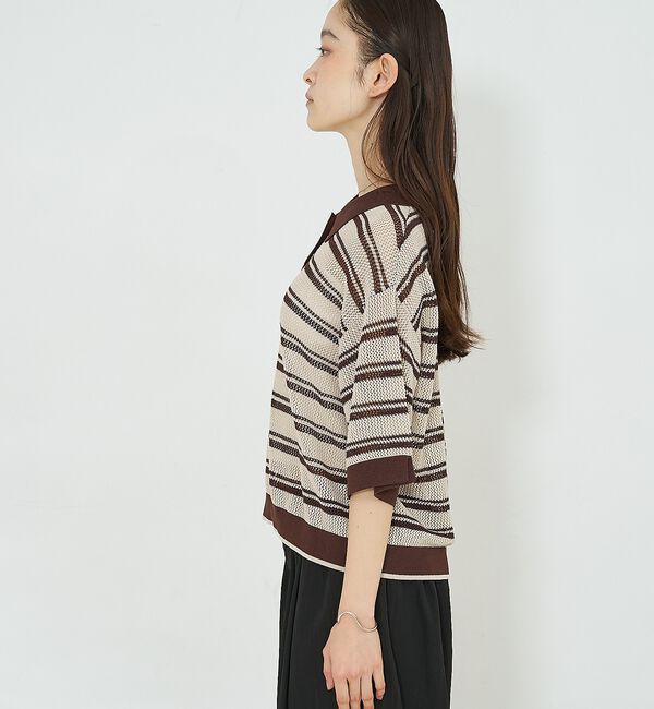 NOMINE「メッシュ ポロニット」|ニット・セーター|