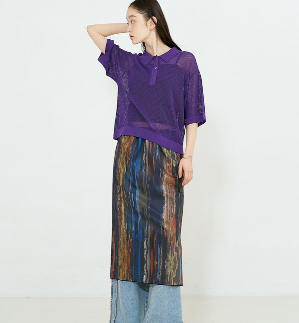 NOMINE「メッシュ ポロニット」|ニット・セーター|