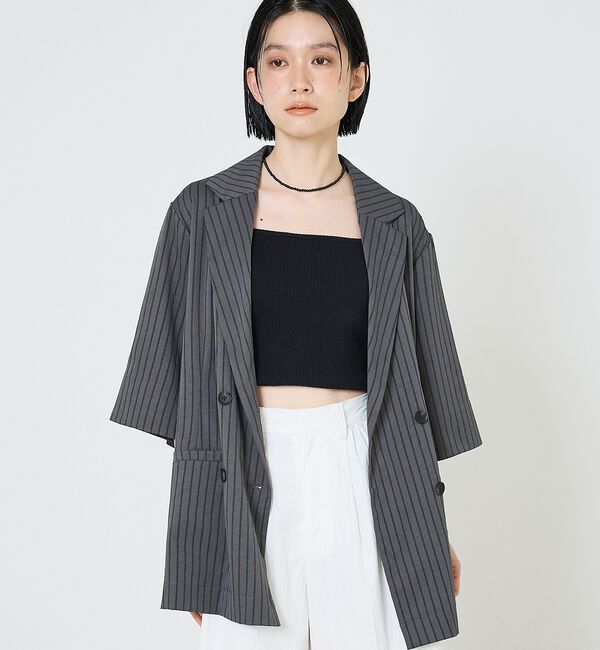 NOMINE「ハーフスリーブダブルジャケット【予約】」|テーラードジャケット|