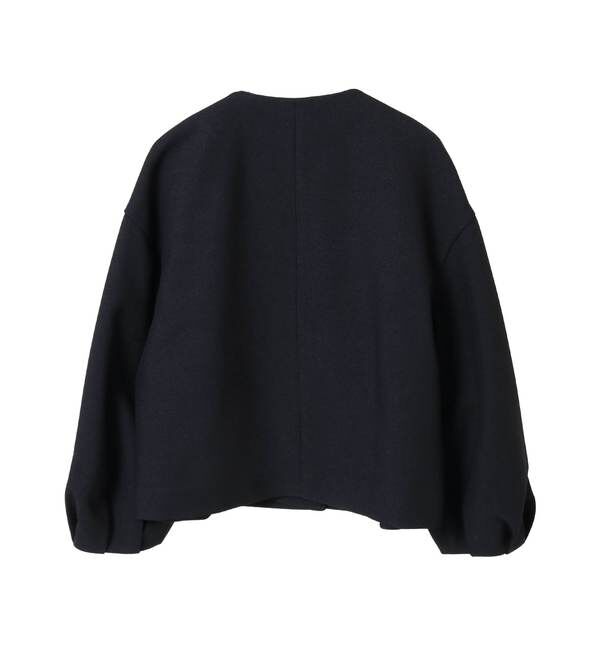 TIARA「ボリュームスリーブジャケット」|ノーカラージャケット|
