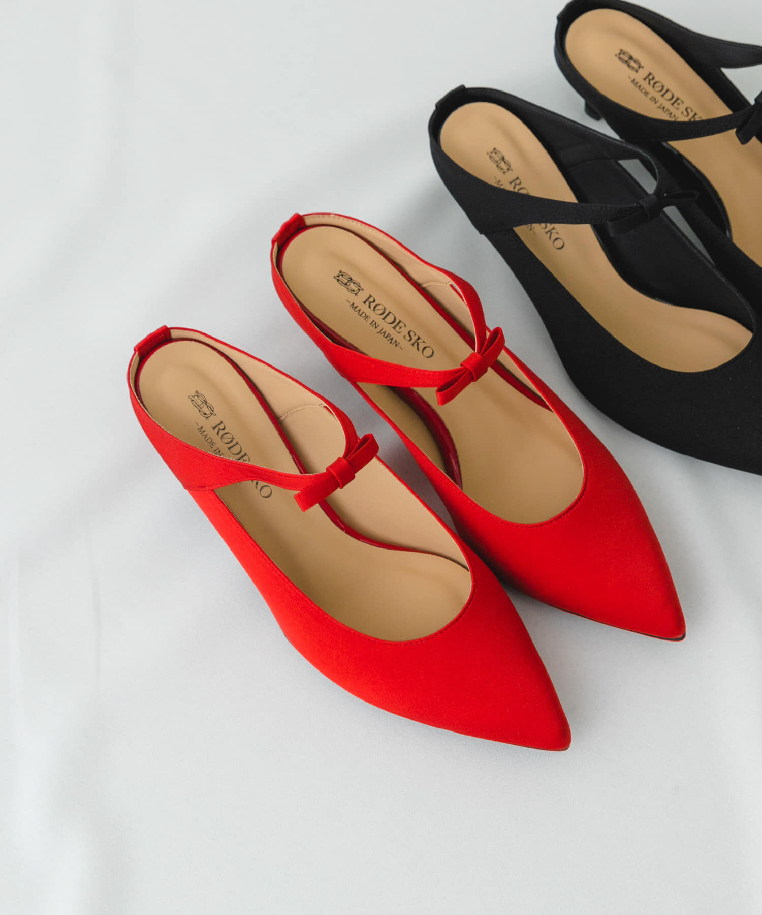 RODE SKO「『MADE IN JAPAN』プチリボンミュール」|パンプス|