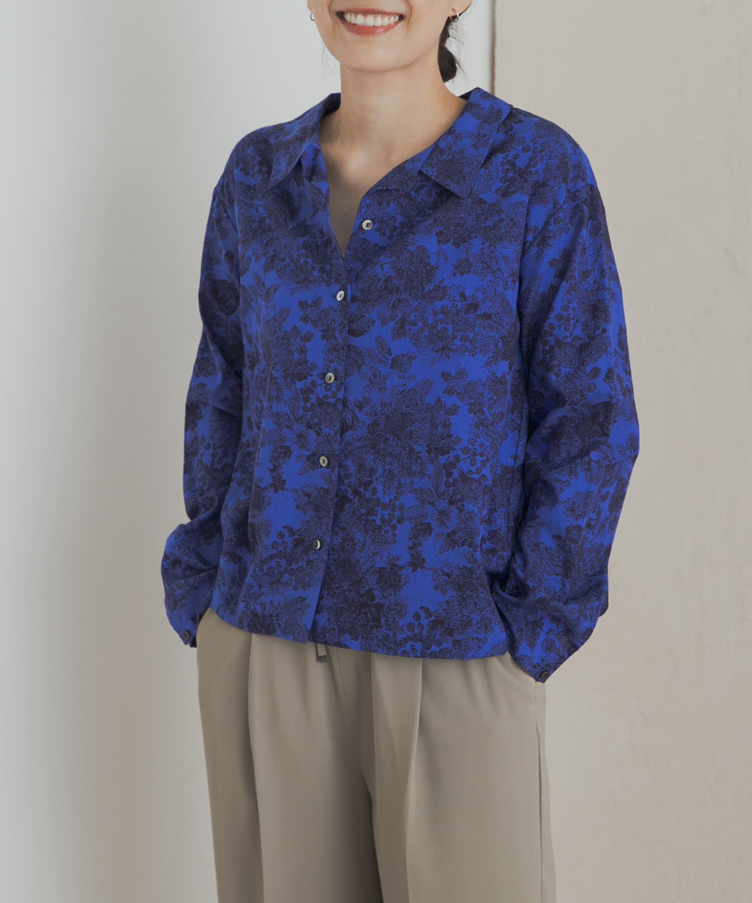 URBAN RESEARCH DOORS「mizuiro ind　print basic shirts」|シャツ・ブラウス|