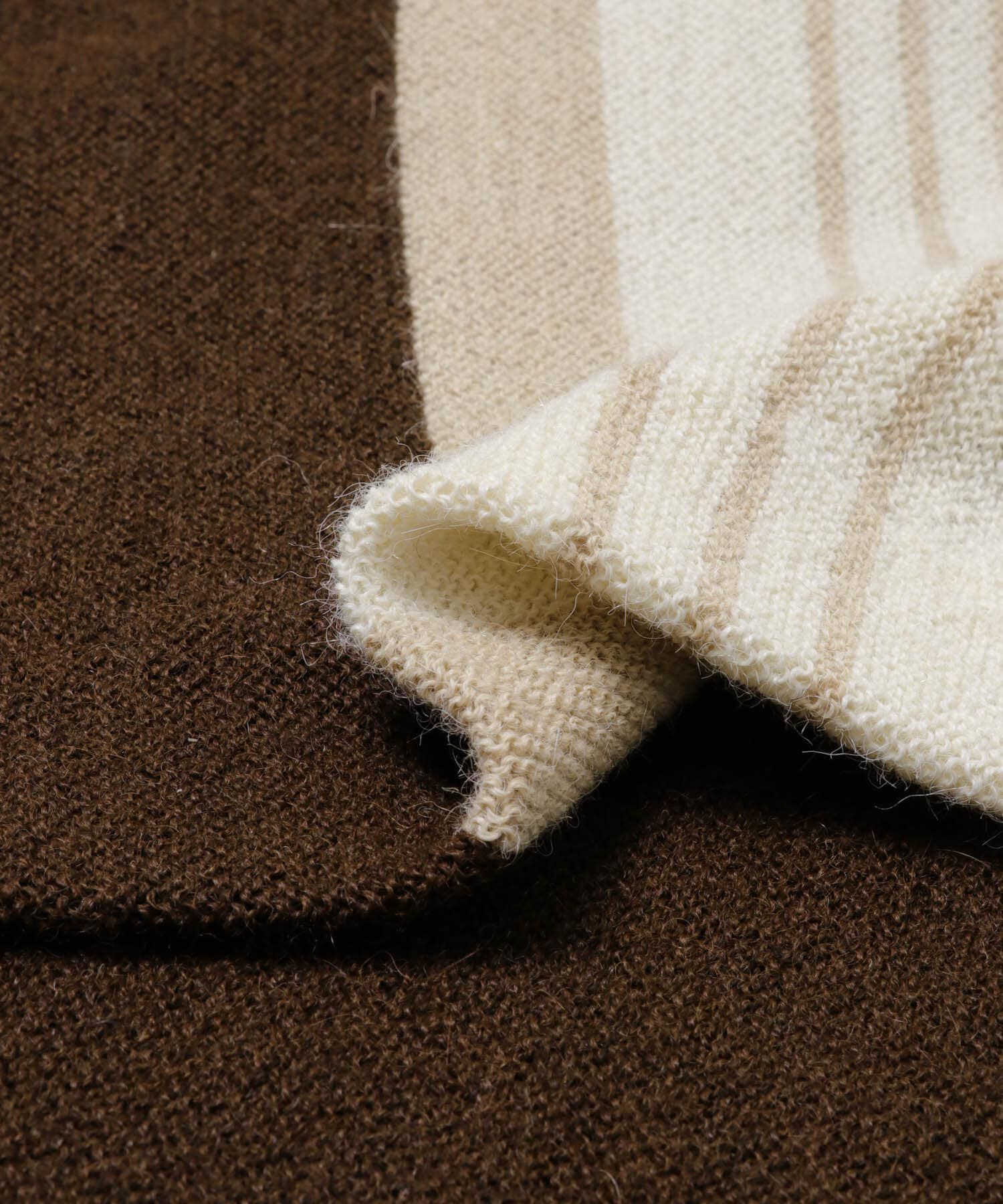 URBAN RESEARCH「UNDYED ALPACA STRIPE CARDIGAN」|カーディガン|