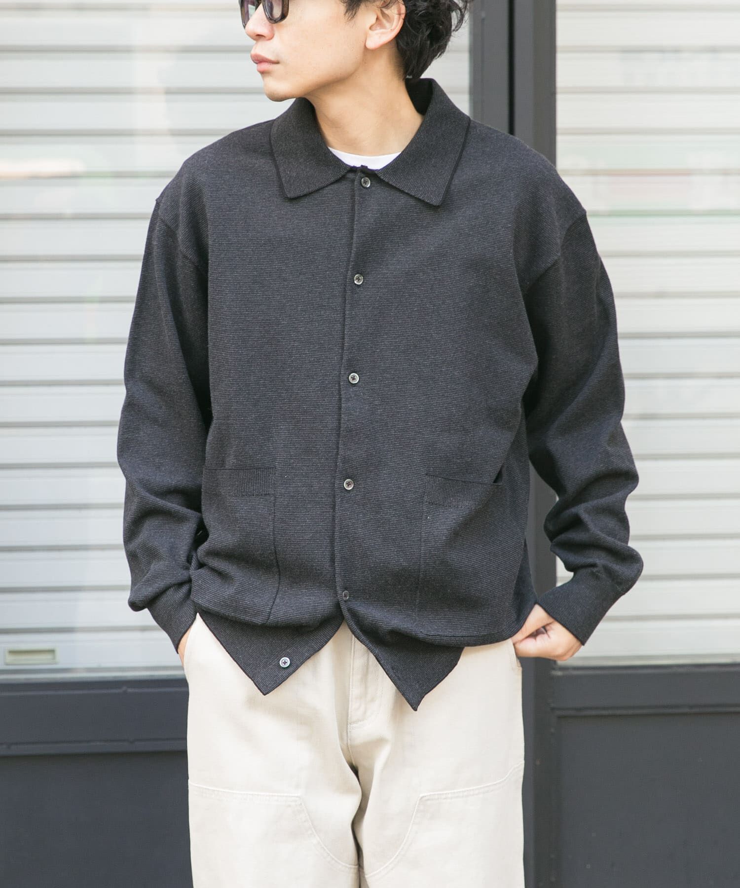 URBAN RESEARCH DOORS「FORK&SPOON　ニットポロカーディガン」|カーディガン|