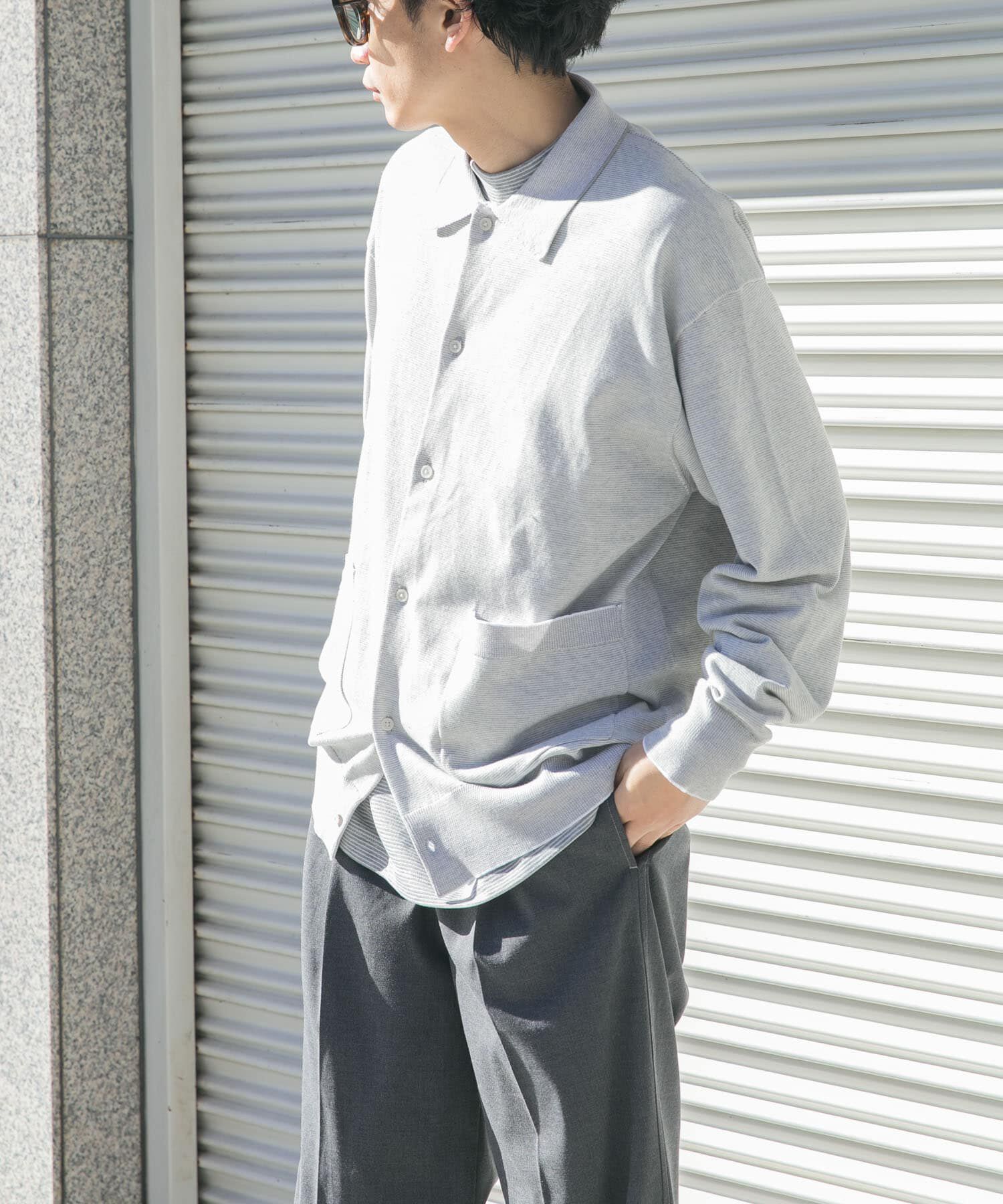 URBAN RESEARCH DOORS「FORK&SPOON　ニットポロカーディガン」|カーディガン|