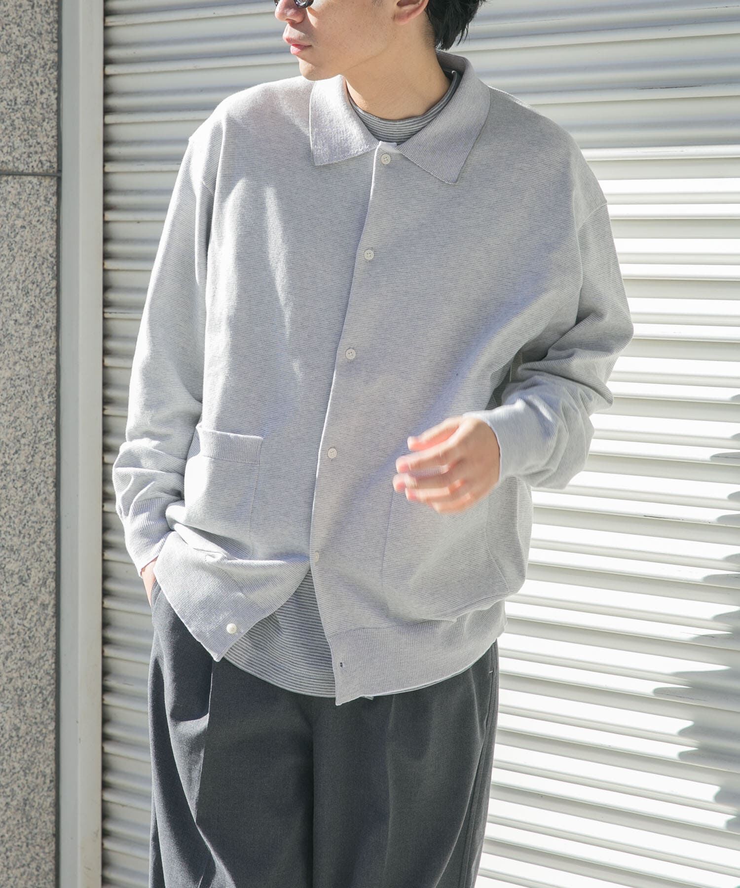 URBAN RESEARCH DOORS「FORK&SPOON　ニットポロカーディガン」|カーディガン|