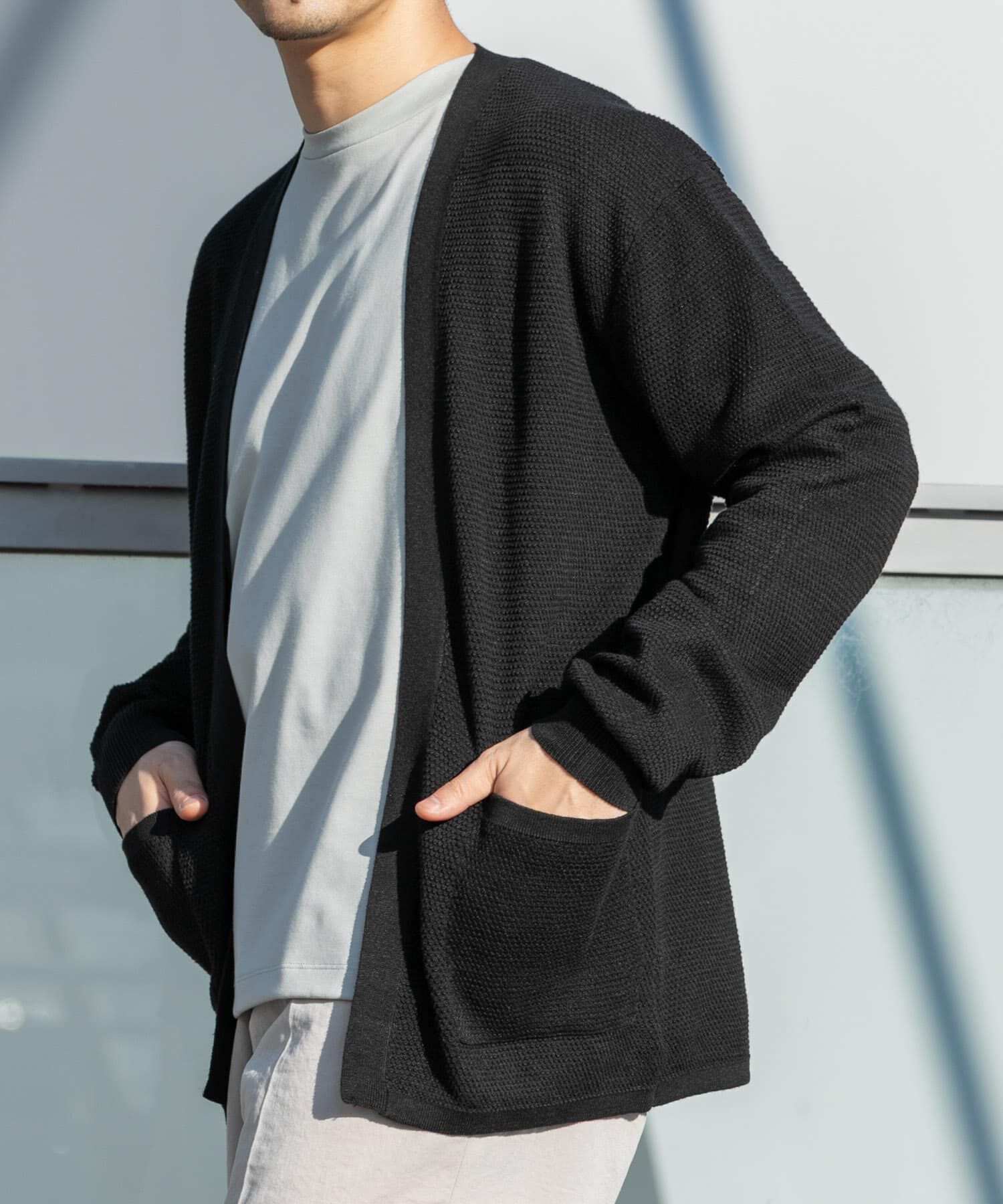 URBAN RESEARCH ROSSO「『WEB限定』変形カノコトッパーニットカーディガン」|カーディガン|