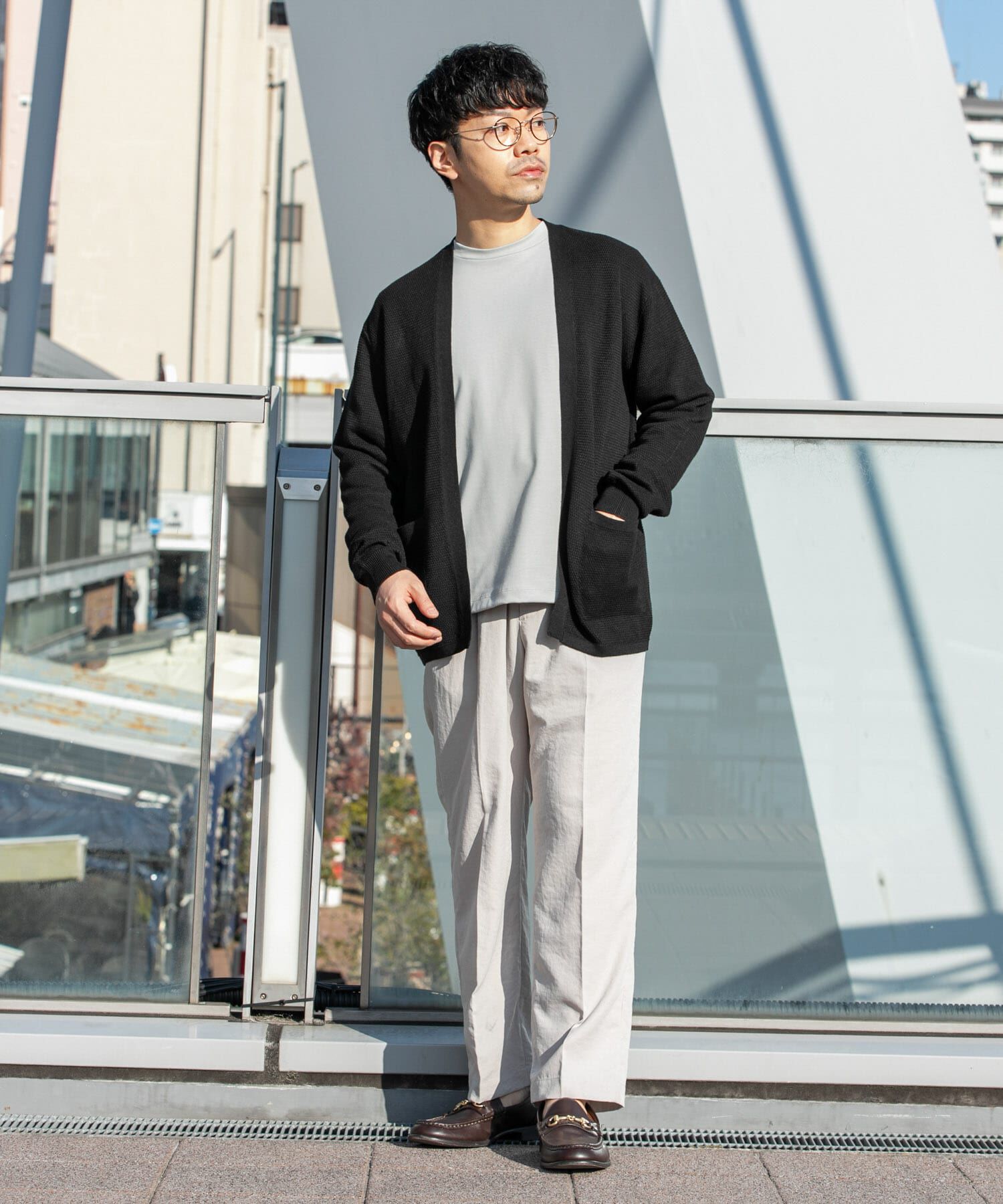 URBAN RESEARCH ROSSO「『WEB限定』変形カノコトッパーニットカーディガン」|カーディガン|