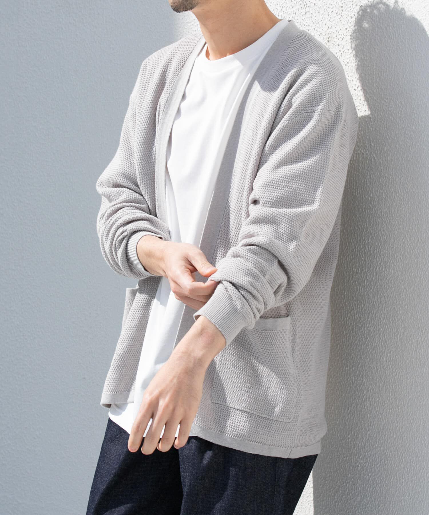 URBAN RESEARCH ROSSO「『WEB限定』変形カノコトッパーニットカーディガン」|カーディガン|