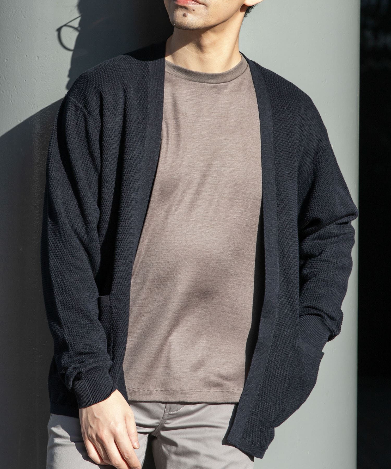 URBAN RESEARCH ROSSO「『WEB限定』変形カノコトッパーニットカーディガン」|カーディガン|