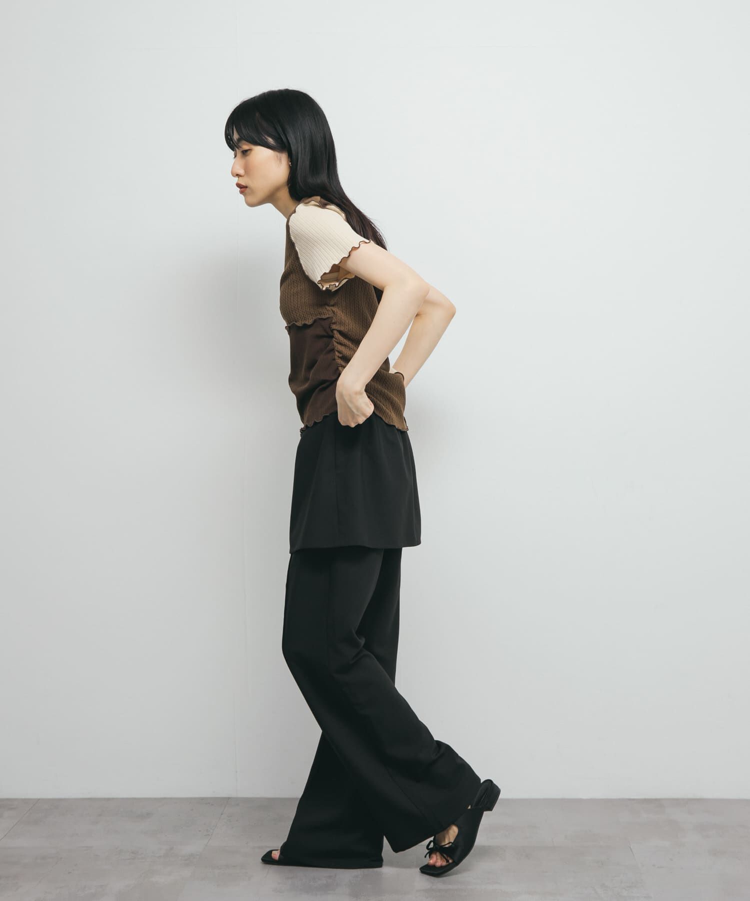  「MIXカラーパッチワークカットソー」|Tシャツ・カットソー|