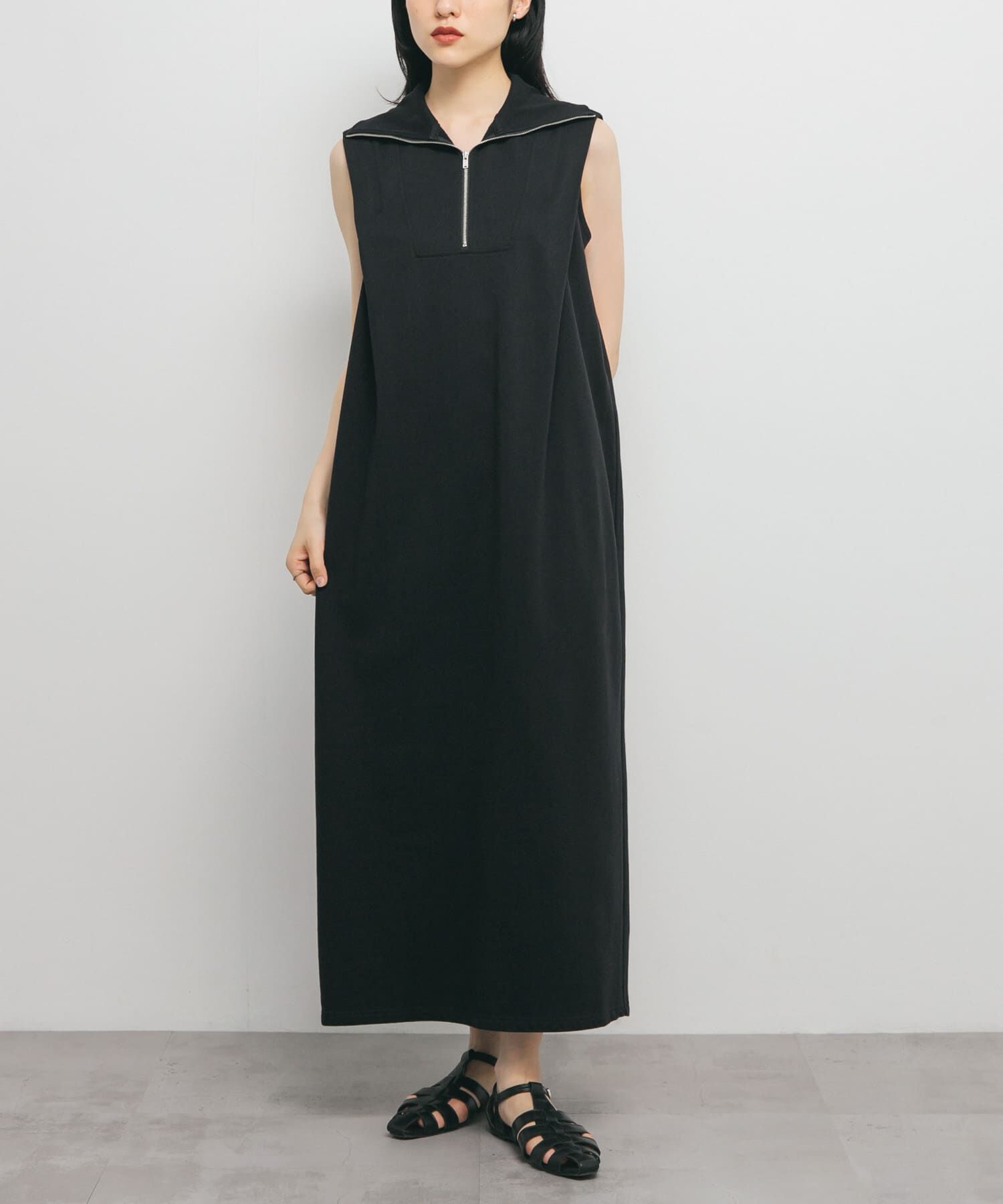  「ハーフZIPカットワンピース」|ワンピース|