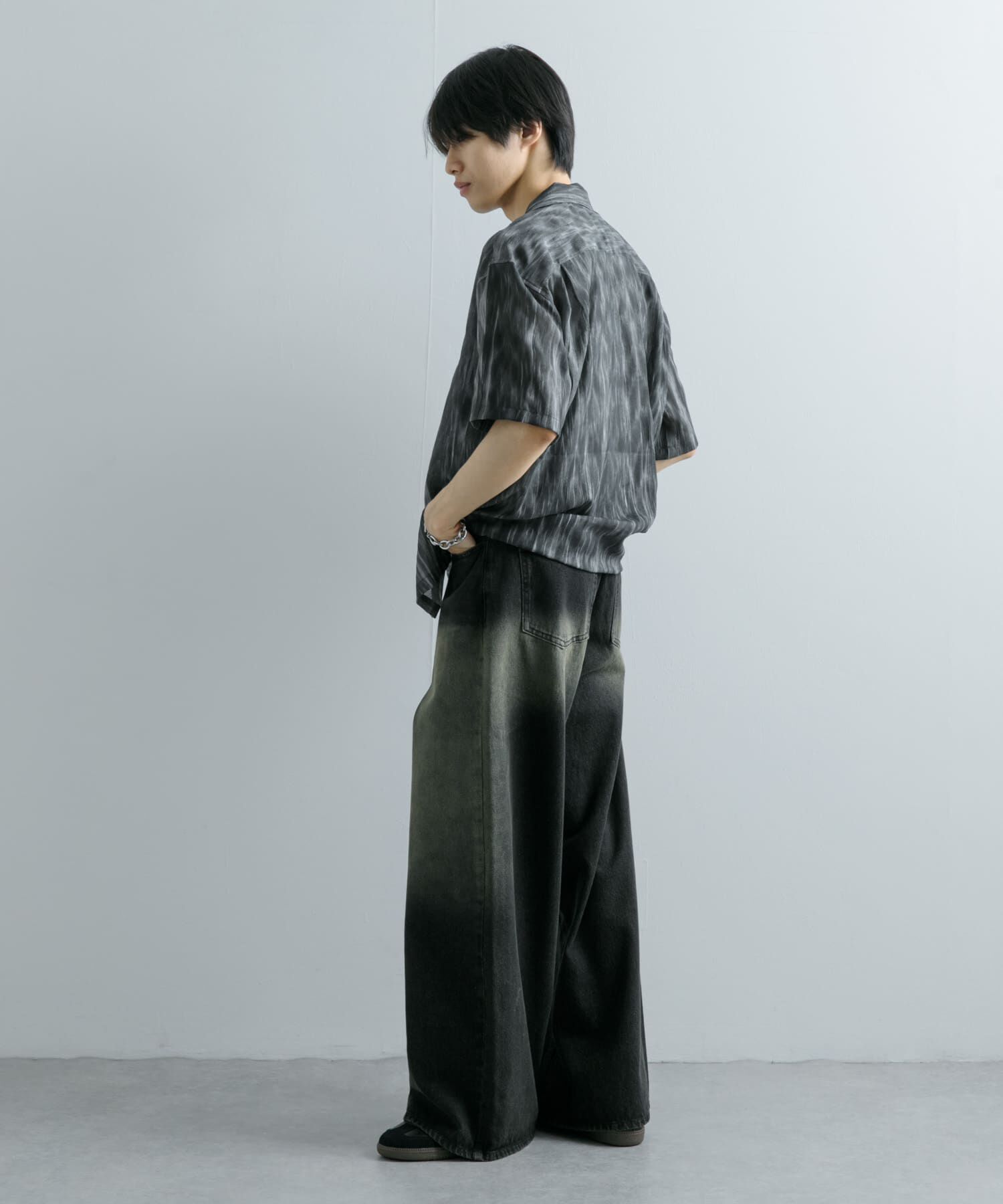 SENSE OF PLACE by URBAN RESEARCH「マーブルプリントオープンカラーシャツ」|シャツ・ブラウス|