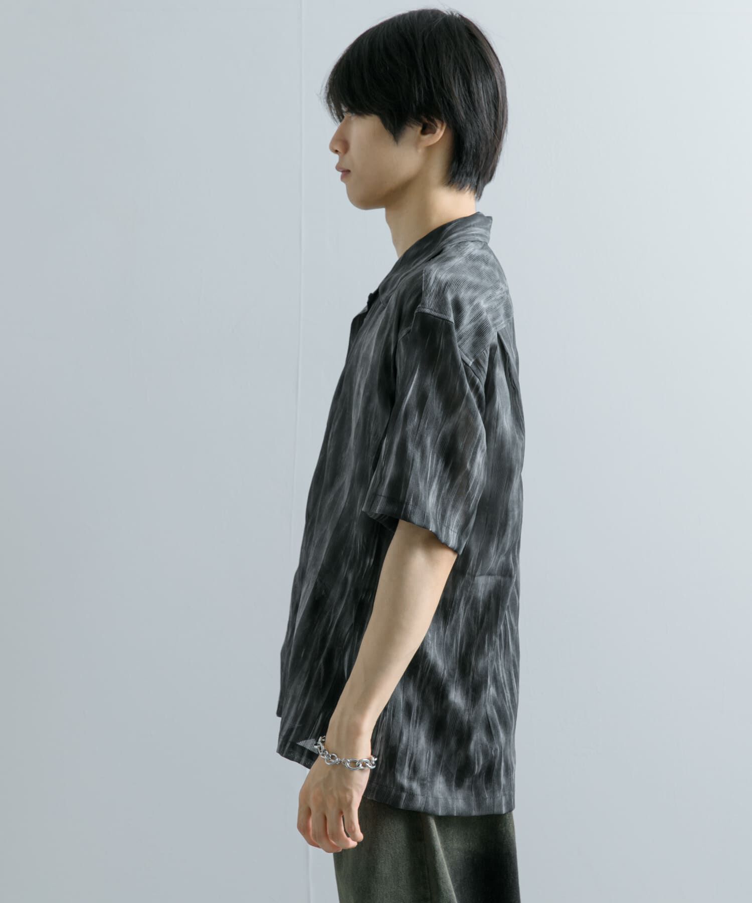 SENSE OF PLACE by URBAN RESEARCH「マーブルプリントオープンカラーシャツ」|シャツ・ブラウス|