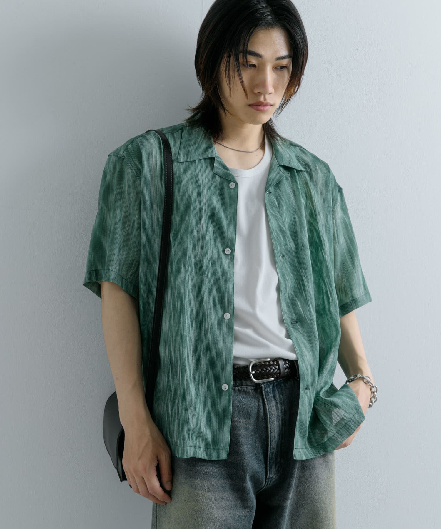 SENSE OF PLACE by URBAN RESEARCH「マーブルプリントオープンカラーシャツ」|シャツ・ブラウス|その他3