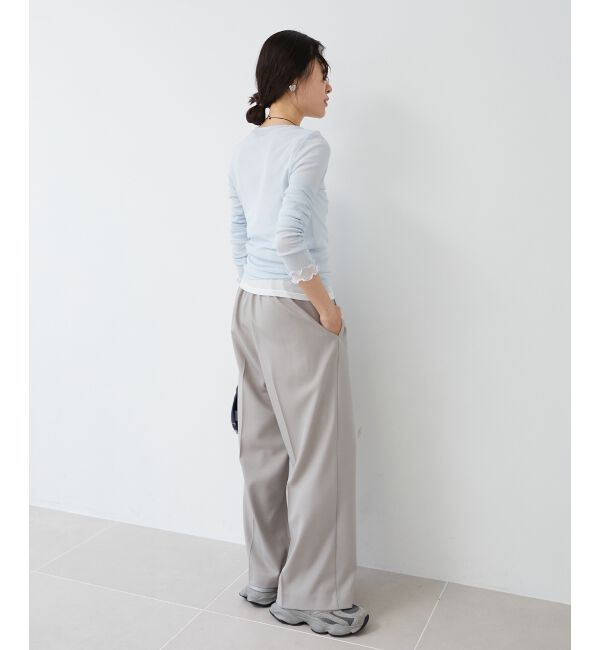 le.coeur blanc「薄手で着心地抜群！新色登場★シアークルーネックプルオーバー」|Tシャツ・カットソー|