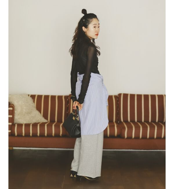 le.coeur blanc「薄手で着心地抜群！新色登場★シアークルーネックプルオーバー」|Tシャツ・カットソー|