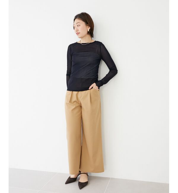 le.coeur blanc「薄手で着心地抜群！新色登場★シアークルーネックプルオーバー」|Tシャツ・カットソー|