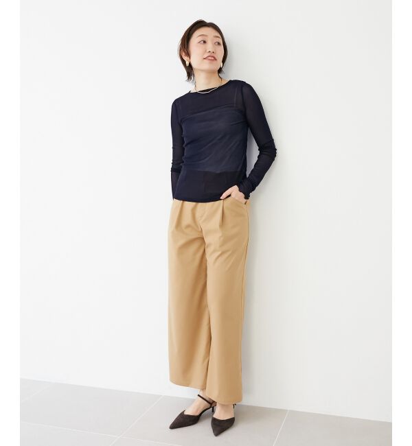 le.coeur blanc「薄手で着心地抜群！新色登場★シアークルーネックプルオーバー」|Tシャツ・カットソー|