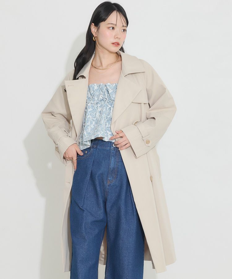 earth music&ecology「ベーシックトレンチコート」|トレンチコート|Light beige