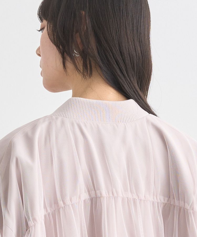 earth music&ecology「チュールレイヤードMA-1」|ブルゾン・スタジャン|