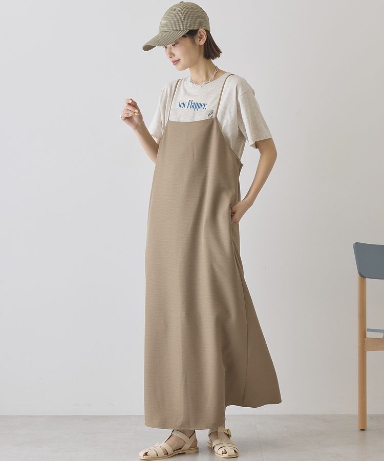 AMERICAN HOLIC「リネンライクIラインキャミワンピース」|ワンピース|Brown