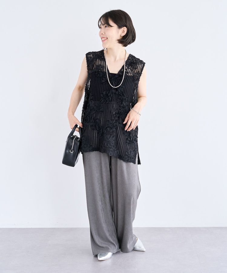 Green Parks「テープ刺繍レースベスト」|ベスト・ジレ|