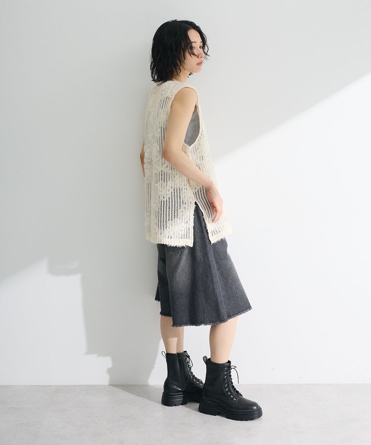 Green Parks「テープ刺繍レースベスト」|ベスト・ジレ|