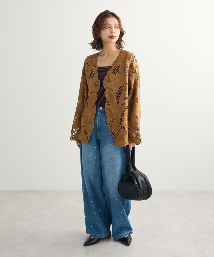 Green Parks「・ELENCARE DUE レーシーカーディガン」|カーディガン|