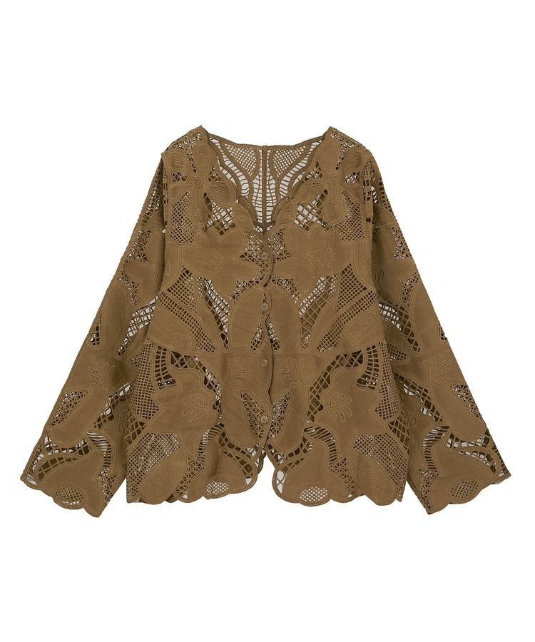 Green Parks「・ELENCARE DUE レーシーカーディガン」|カーディガン|