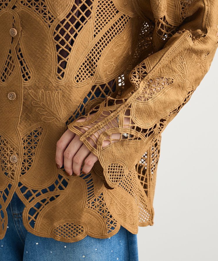 Green Parks「・ELENCARE DUE レーシーカーディガン」|カーディガン|