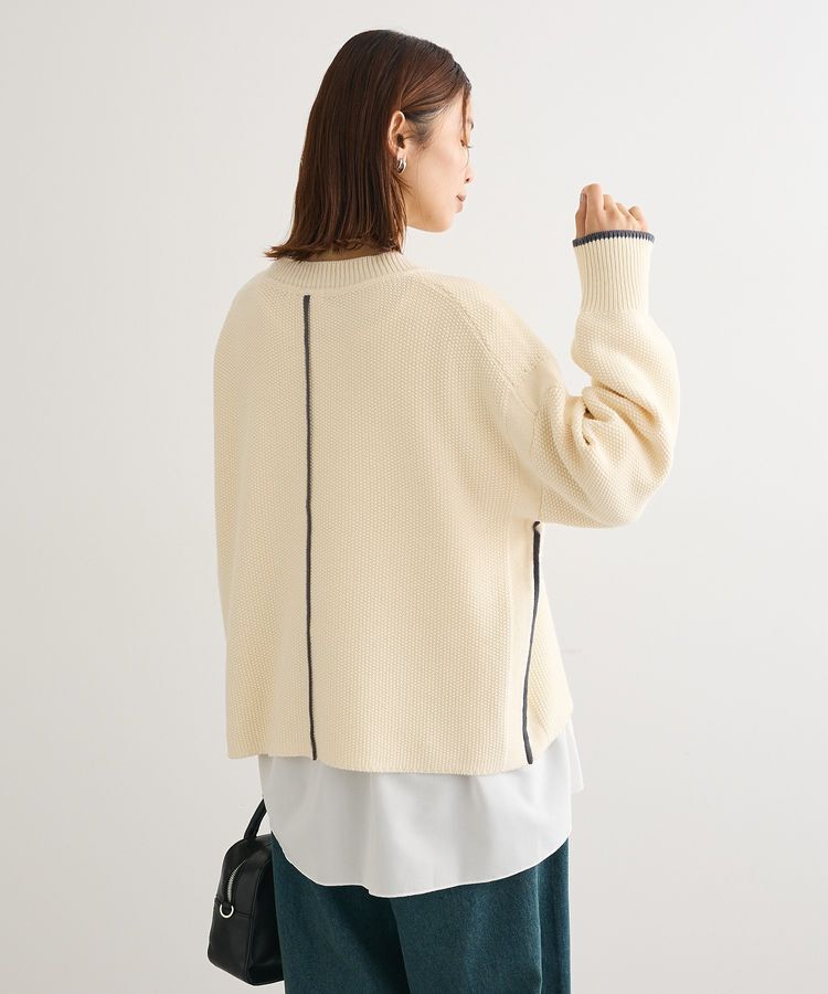 Green Parks「かのこ編モックネックニットプルオーバー」|ニット・セーター|