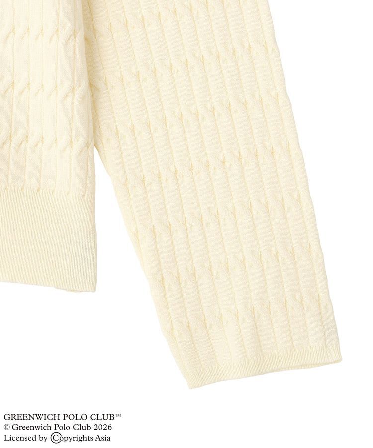 Green Parks「GREENWICH POLO CLUB(TM)ケーブル襟付ニットカーディガン」|カーディガン|