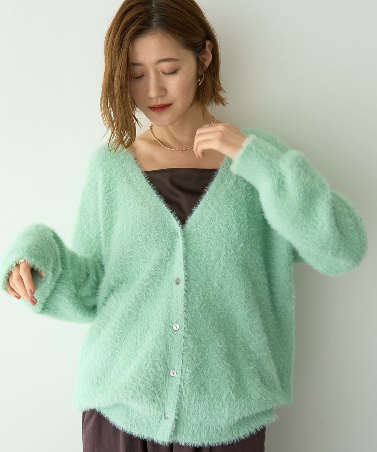 YECCA VECCA「ラメシャギーカーディガン」|カーディガン|