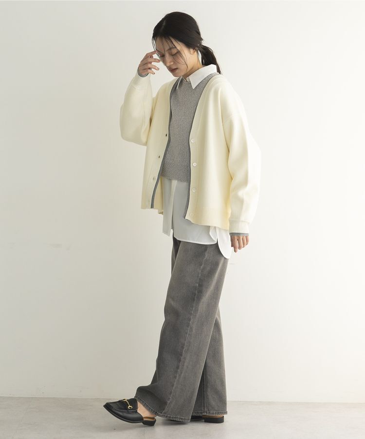 GARAGE OF GOOD CLOTHING「配色リブダブルジャガードカーディガン」|カーディガン|