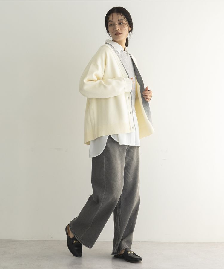 GARAGE OF GOOD CLOTHING「配色リブダブルジャガードカーディガン」|カーディガン|