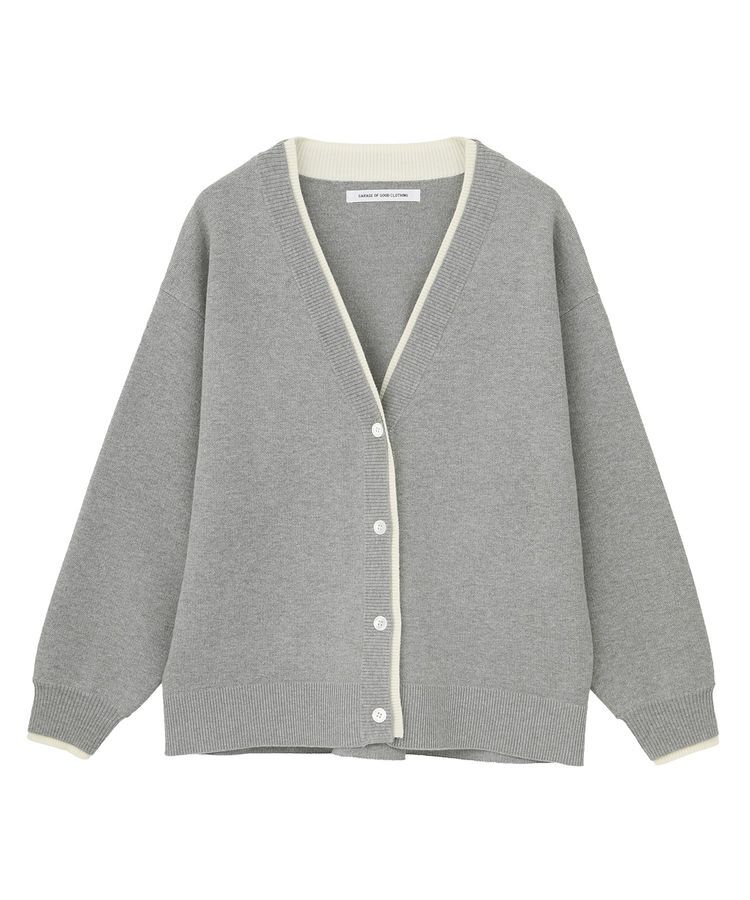GARAGE OF GOOD CLOTHING「配色リブダブルジャガードカーディガン」|カーディガン|
