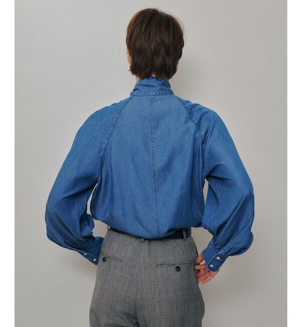 allureville「〈WEB・一部店舗別注〉デニムボウブラウス」|シャツ・ブラウス|