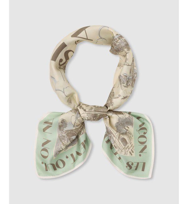 allureville「マッププリントスカーフ」|バンダナ・スカーフ|