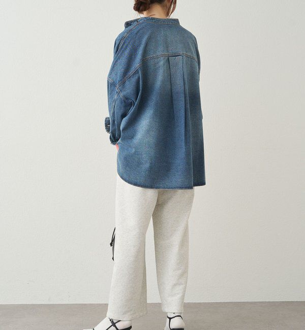  「【累計1万枚突破！名品】ヴィンテージライクデニムバンドカラーシャツ」|シャツ・ブラウス|