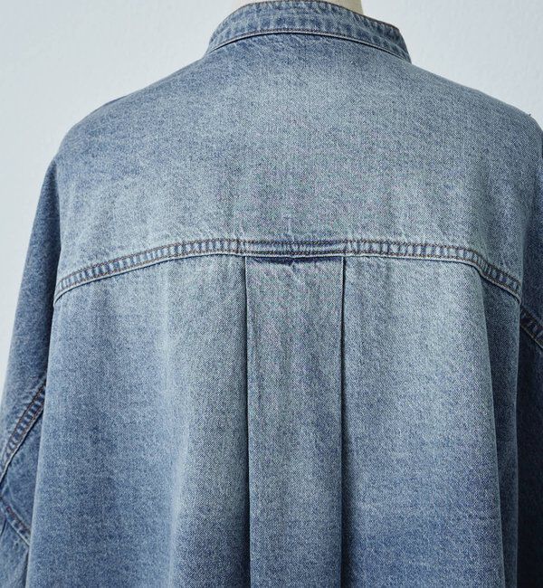  「【累計1万枚突破！名品】ヴィンテージライクデニムバンドカラーシャツ」|シャツ・ブラウス|