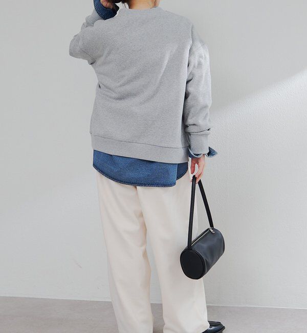  「フロッキープリントハーフジップ裏起毛スウェット」|プルオーバー|