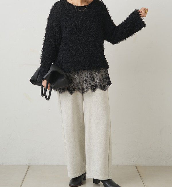  「リボンヤーンニットプルオーバー」|ニット・セーター|