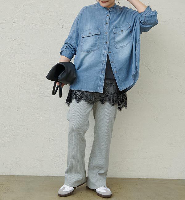  「【＠noricorico102企画】《-3キロ見え》微フレアリブパンツ」|その他|