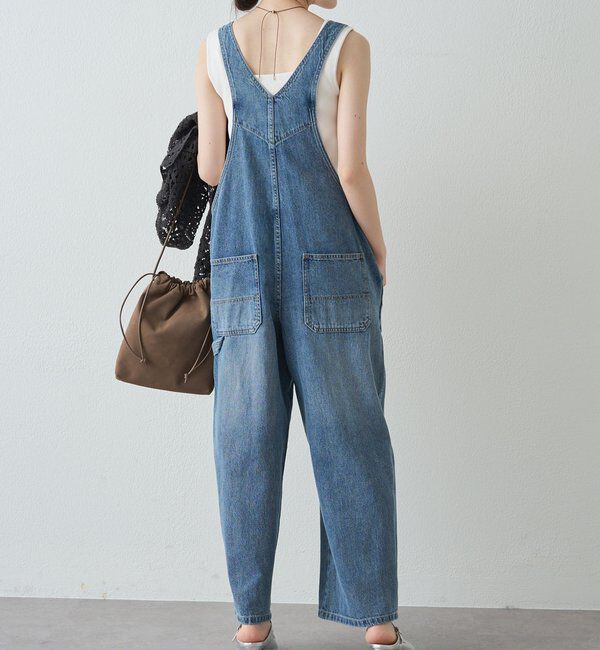  「綿麻デニムサロペット」|その他|