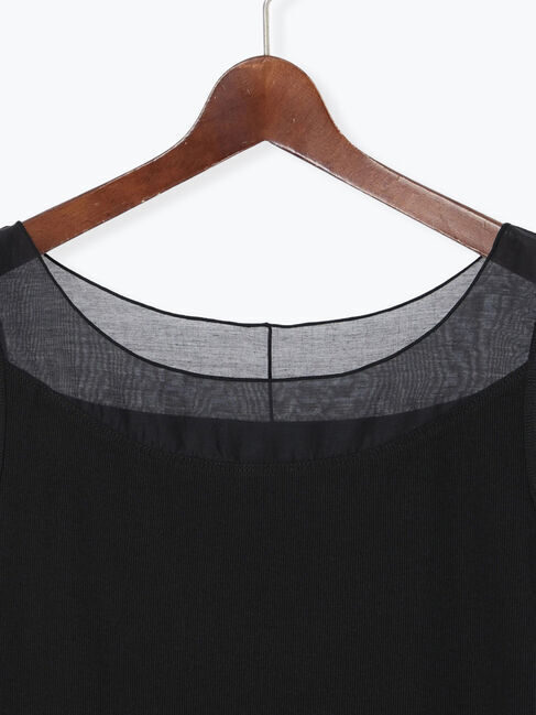 Te chichi「【接触冷感】シアー切替スクエアネックタンクトップ」|タンクトップ|