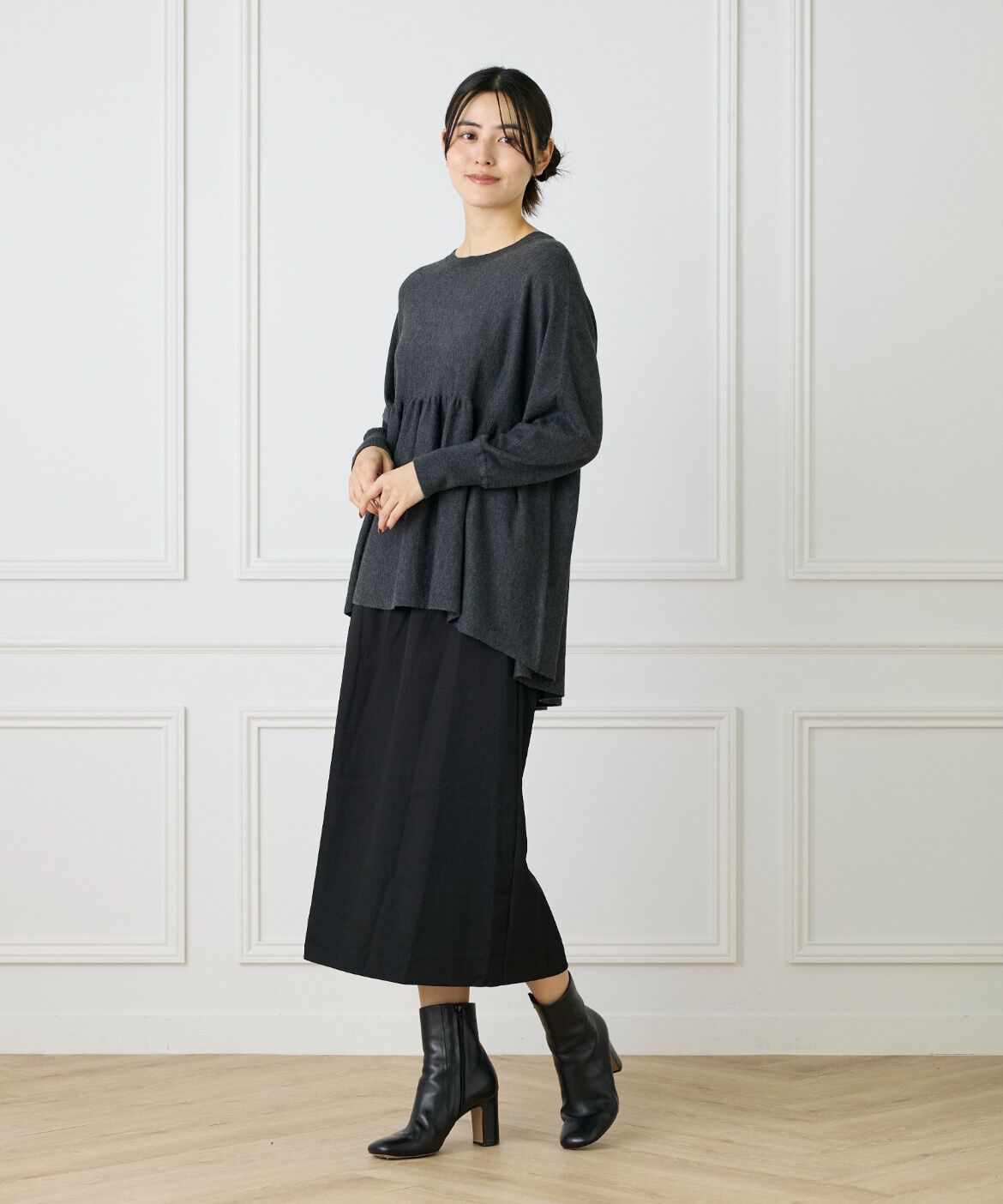 Le Souk「細タイベルト付きAラインスカート」|スカート|