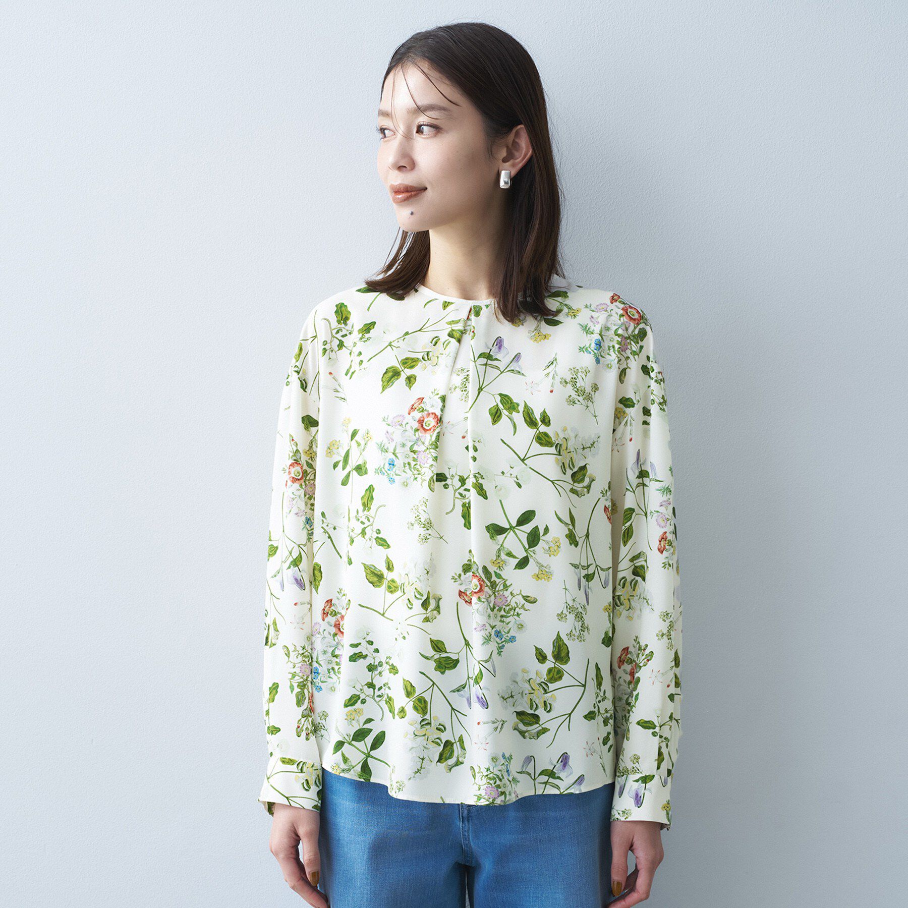 UNTITLED「【花柄/洗える】ボタニカルブラウス」|シャツ・ブラウス|