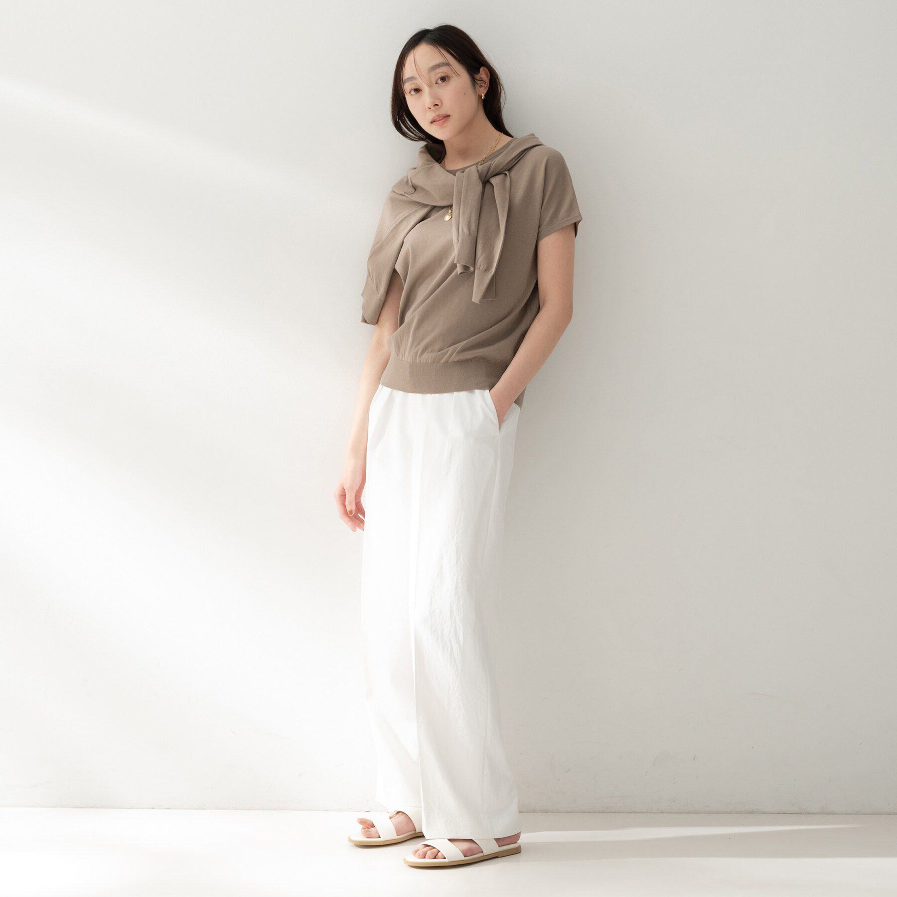 UNTITLED「コットンベーシックニット」|ニット・セーター|