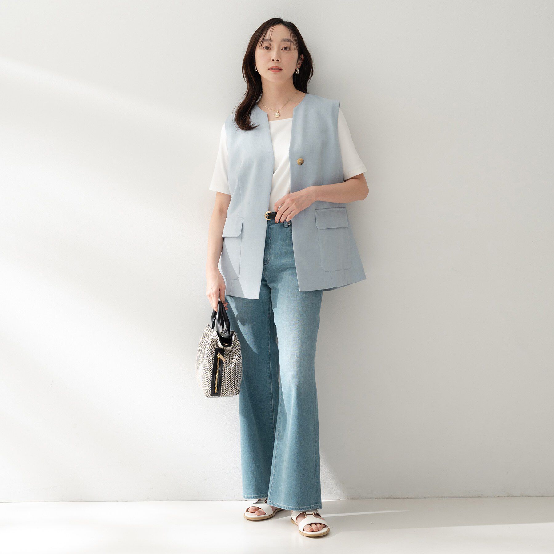 UNTITLED「スラブキーネックジレ」|ベスト・ジレ|